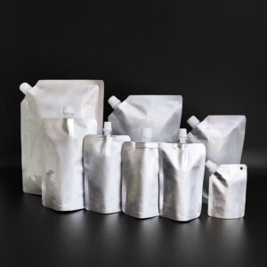 In stock Bags Silver Aluminum Foil Spout Pouch