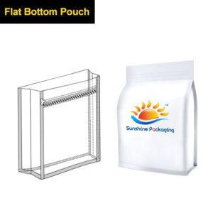 Flat Bottom Packaging Pouches Bags Customization