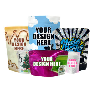 Custom Printed 1/8oz 1/4oz 1/2oz 1oz 1lb Stand Up Mylar Bags