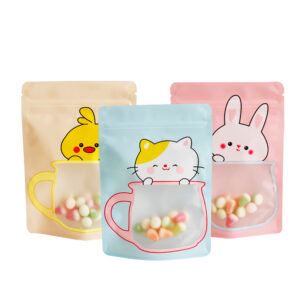 In Stock Bags Cartoon Printed Plastic Stand up Pouch