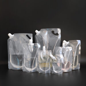 In stock Bags Transparent Plastic Spout Pouch