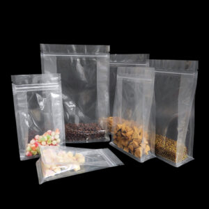 In Stock Bags Clear Transparent Flat Bottom Plastic Bags