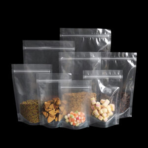 In Stock Bags Transparent Clear Plastic Stand up Pouches
