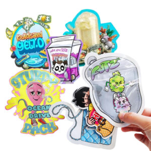 Custom Shape Die Cut 3.5g Child Resistant Cannabis Mylar Bags
