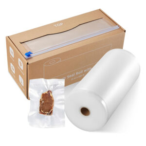 Custom Size Transparent Embossed Vacuum Seal Rolls Bags