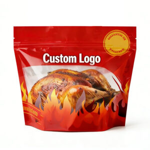 Custom Printed Microwave Zipper Deli Food Rotisserie Hot Chicken Packaging