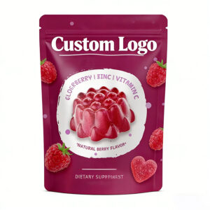 Custom Printing Women Kids Vitamin Gummy Stand up Pouch