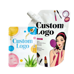 Customized Printing Facial Mask Packaging Cosmetic Skin Care Kit Spout Pouch
