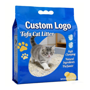 Custom Printing 2.5KG 5KG Tofu Natural Bentonite Cat Litter Packaging