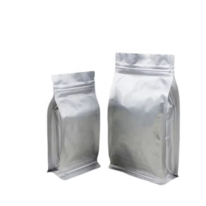 In Stock Bags Silver Aluminum Foil Flat Bottom Pouch
