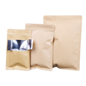 In Stock Bags 3 Side Seal Kraft Paper Bags