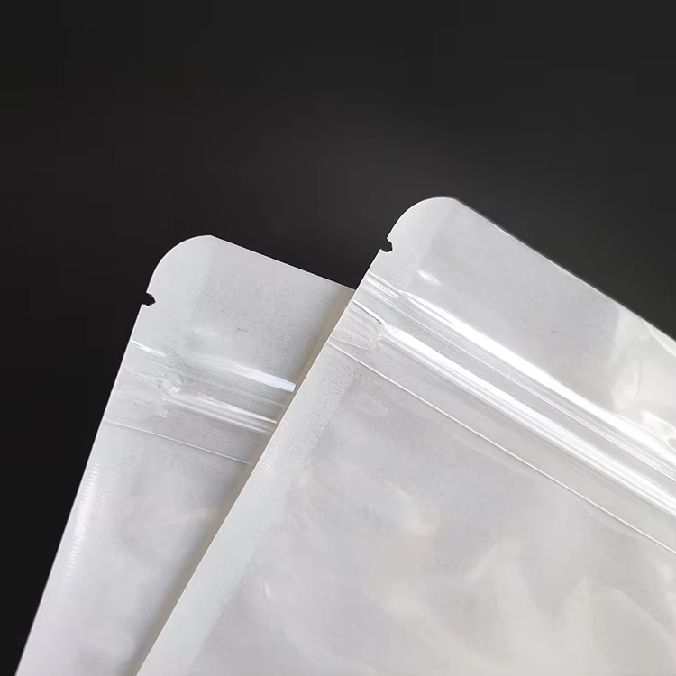 In Stock Bags Clear Front Stand up White Kraft Paper Pouch - Image 3