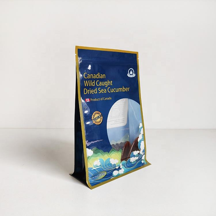 Custom Printing Flat Bottom Bag Dried Seafood Packaging Bags - Image 4