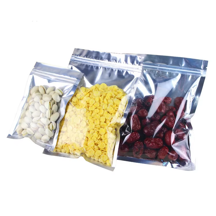 In Stock Bags Clear Front Aluminum Foil Flat Packaging