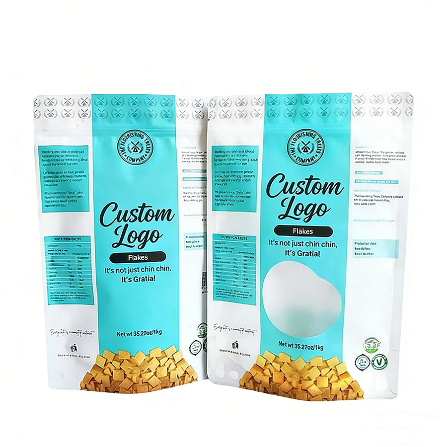 Custom Printing Stand up Pouch for Chin Chin Flakes Nigerian Chips
