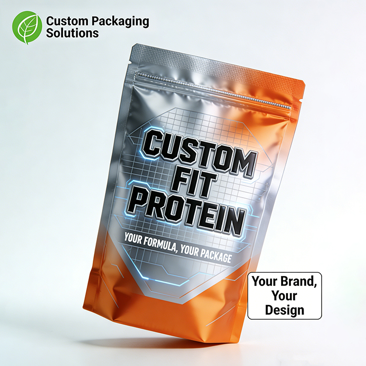 Custom Printing Stand up Pouch for Protein Powder - Image 3