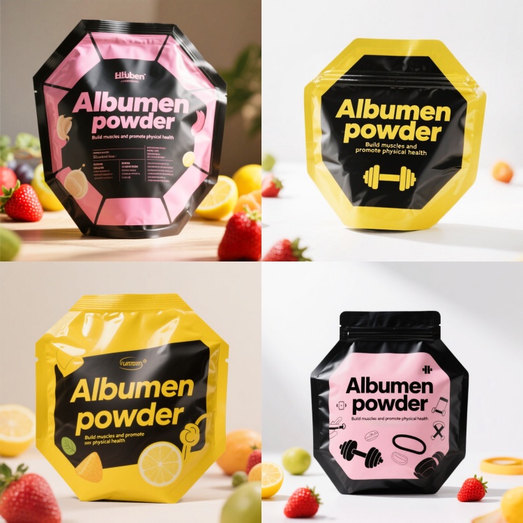 Custom Printed Whey Protein Powder Stand up Pouch - Image 2