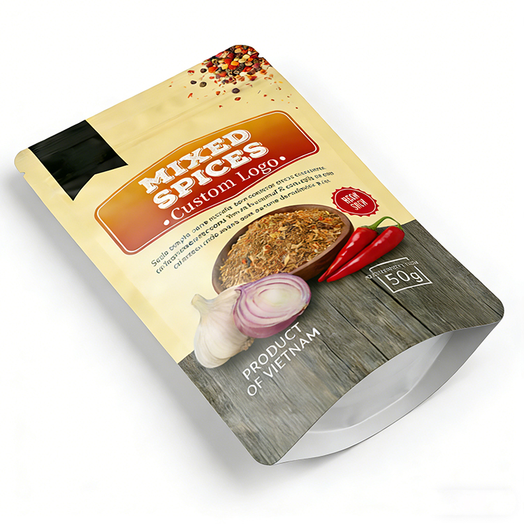 Custom Printed Herbs Chili Spices Powder Masala Packaging Bag - Image 4